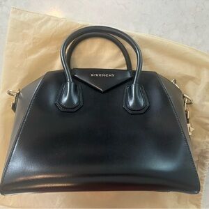 Givenchy Black Leather Satchel with Top Handles